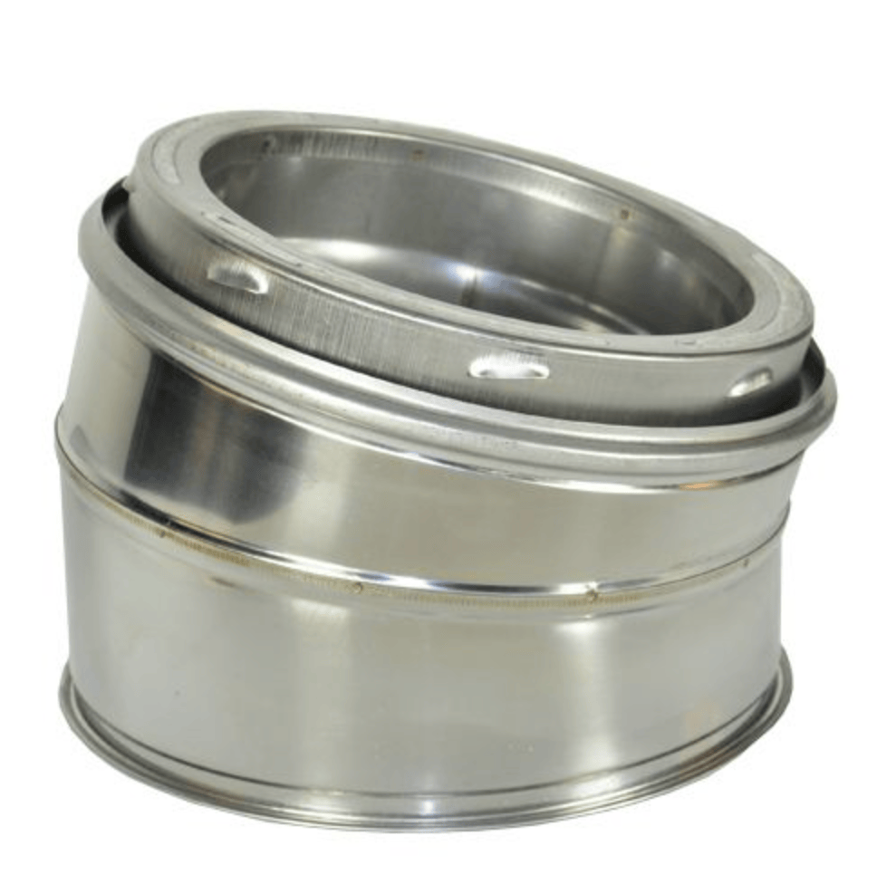 8-Inch Chimney Pipe Elbow Kit - 15 Degree Offset