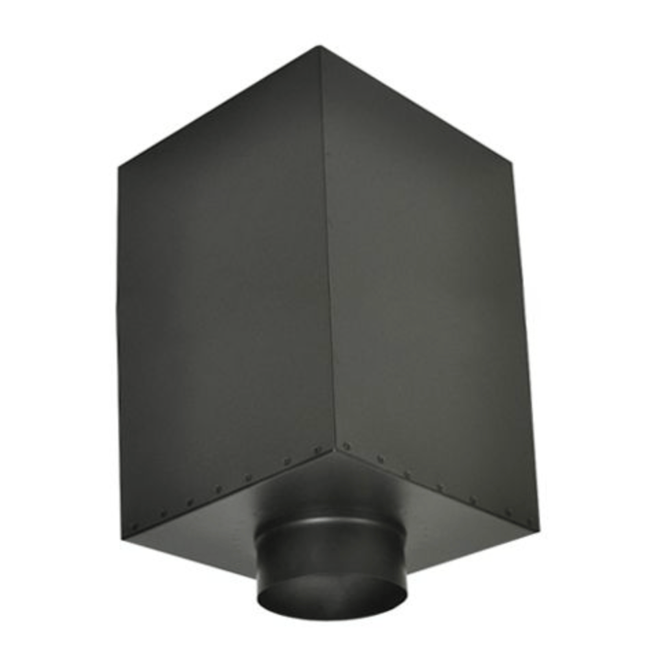 8-Inch Ceiling Support Box - Black Finish (Square)