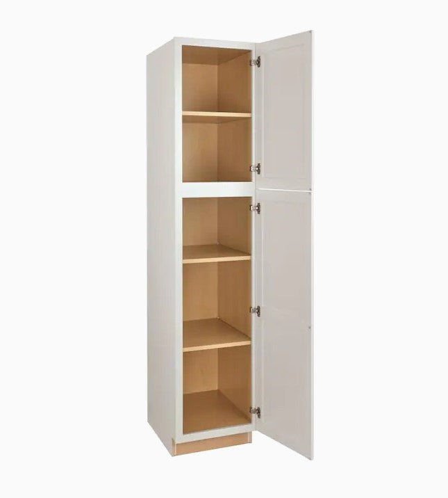 Diamond NOW Arcadia 18-in W x 84-in H x 23.75-in D Truecolor White Door Pantry Stock Cabinet