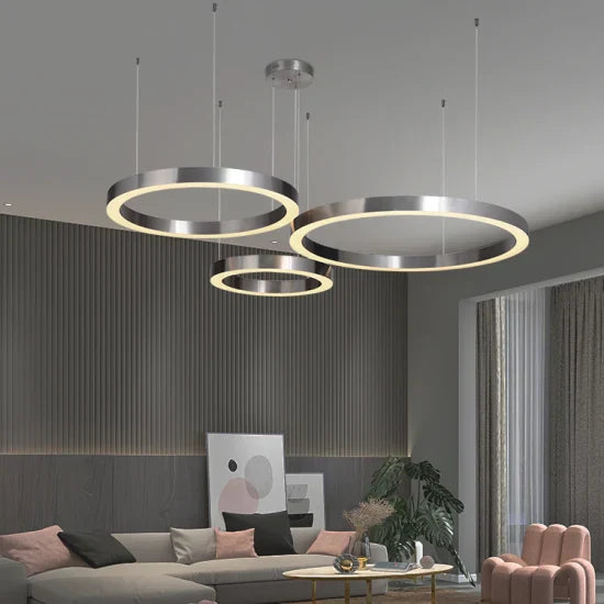 DLSS LIGHTING Simple Chandelier Lighting Design Gold Metal Home Decor LED Pendant Lamp light