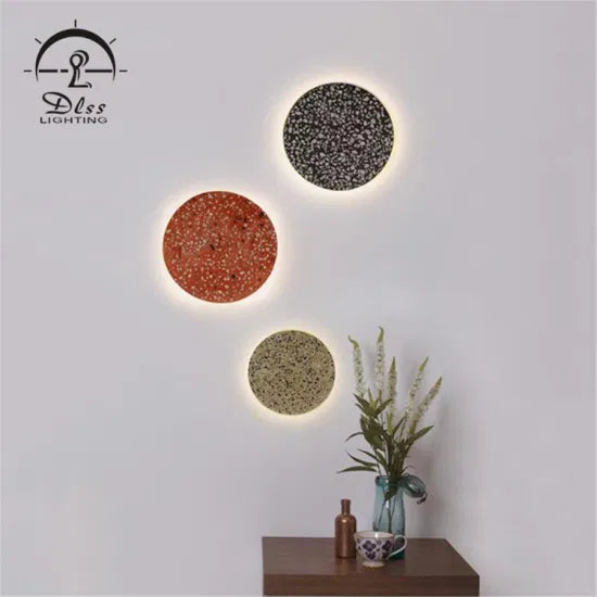 DLSS Lighting Simple Style Terrazzo Wall Lighting& Lamp
