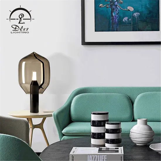 DLSS Lighting Co.,Ltd Smoky Color Modern Style Art Lighting with Holder Lamp G9 Table Lamp