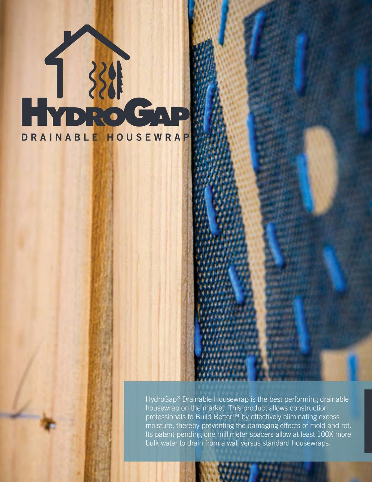 Benjamin Obdyke HydroGap Drainable Housewrap 5' x 100'