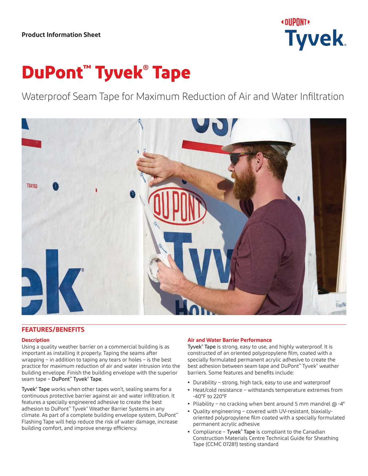 DuPont Tyvek Tape 2" x 165'