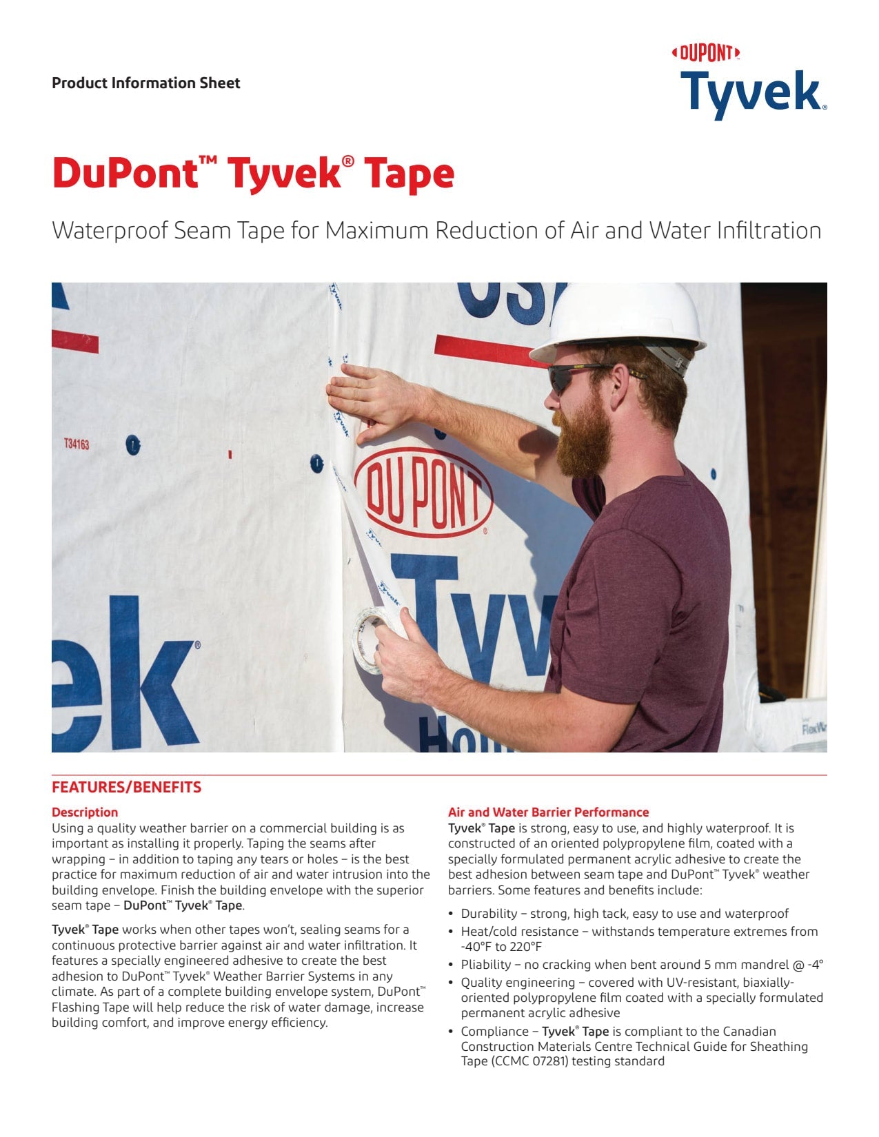 DuPont Tyvek Tape 2" x 165'