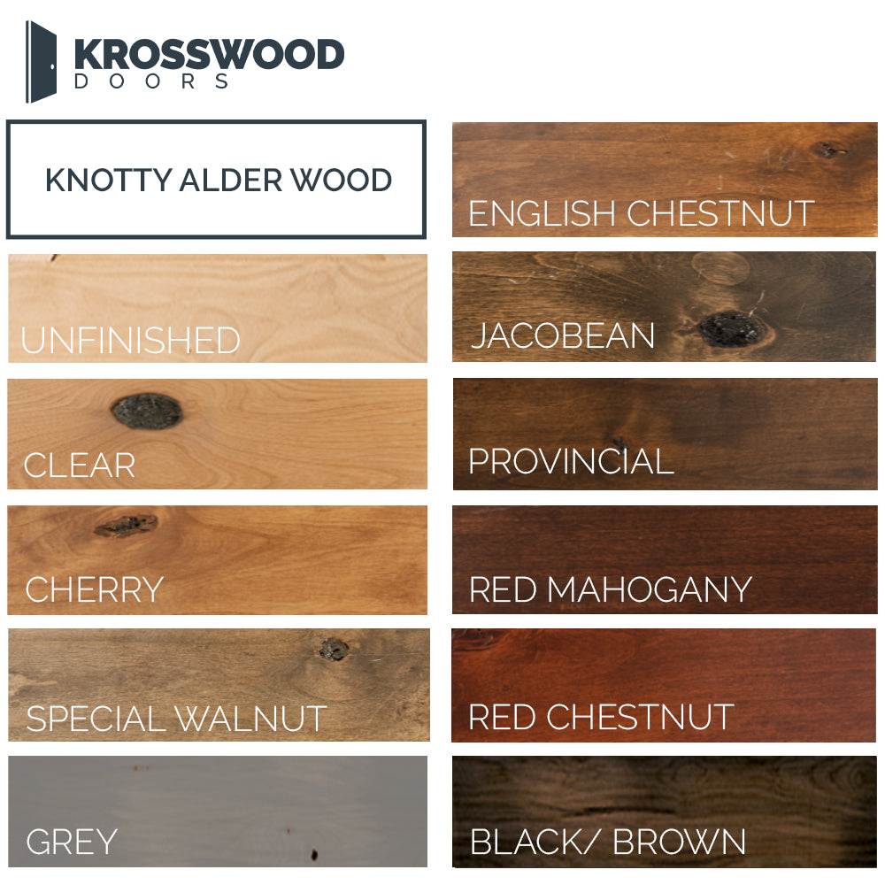 Krosswood Doors 36 in. x 80 in. Rustic Knotty Alder 10‑Lite Clear Tempered Glass TDL Stainable Interior Door Slab