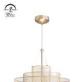 DLSS Lighting Stainless Iron Gold Color LED Light Source European Style Decorative Chandelier