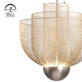 DLSS Lighting Stainless Iron Gold Color LED Light Source European Style Decorative Chandelier