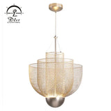 DLSS Lighting Stainless Iron Gold Color LED Light Source European Style Decorative Chandelier
