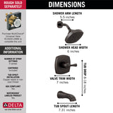 Delta 0.5-in Venetian Bronze Bathtub/Shower Mixer