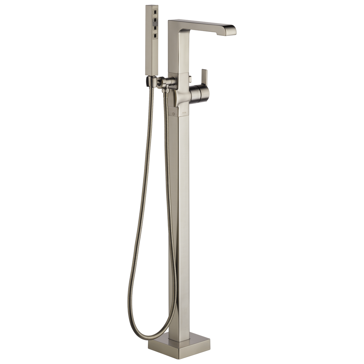 Delta Ara 1-Handle Freestanding Tub Filler with Hand Shower, Brilliance Stainless (T4767-SSFL)