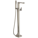 Delta Ara 1-Handle Freestanding Tub Filler with Hand Shower, Brilliance Stainless (T4767-SSFL)