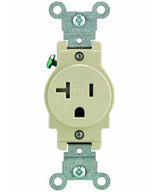 Leviton 20 Amp 125-Volt Commercial Grade Tamper-Resistant Single Outlet, White
