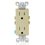 Leviton Decora 15 Amp Tamper-Resistant Duplex Outlet, Black
