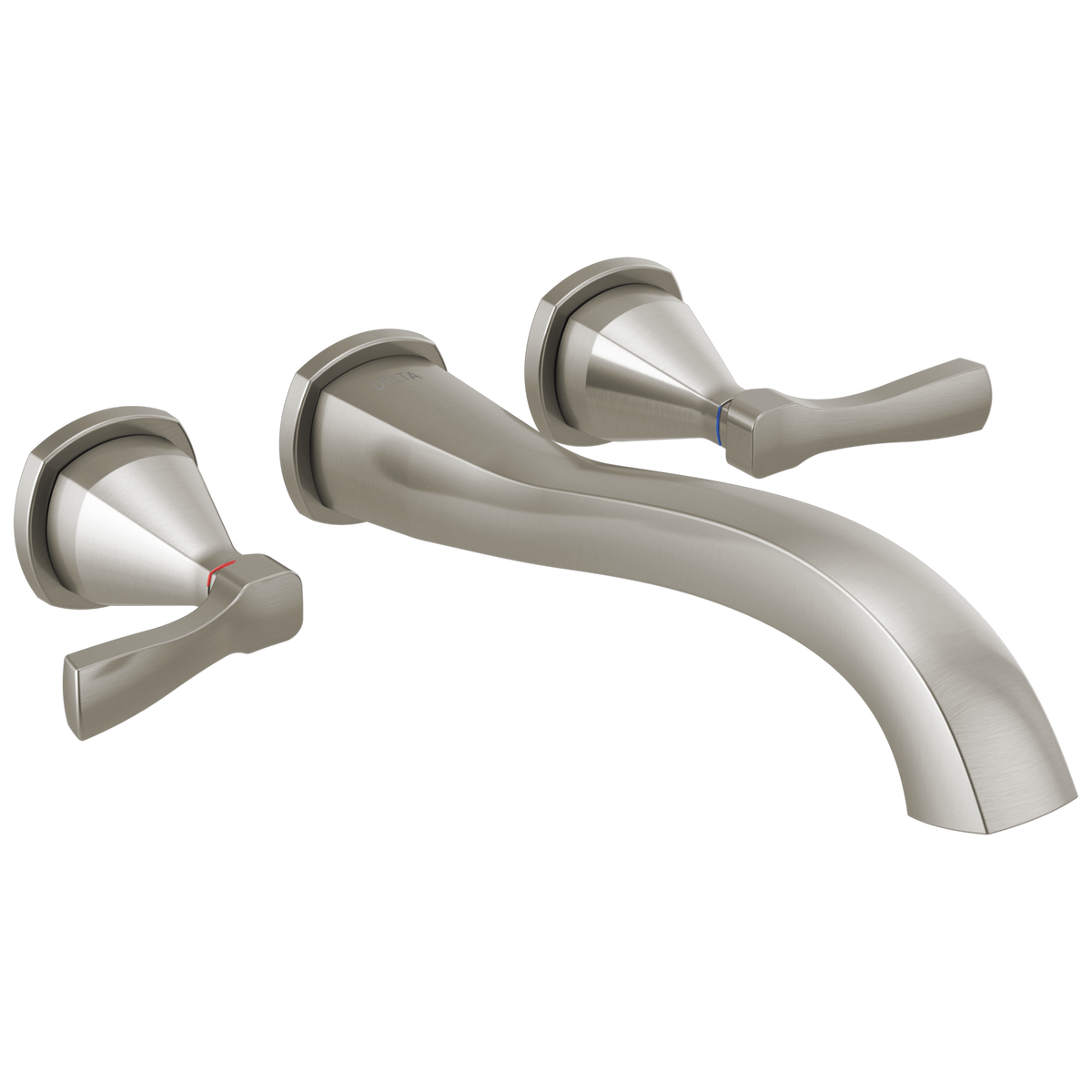 Delta Stryke Stainless 2-Handle Residential Wall Mount Bathtub Faucet, Model T5776-SSWL