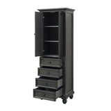 Avanity Thompson 24-in W x 68-in H x 16-in D Charcoal Glaze Poplar Freestanding Linen Cabinet