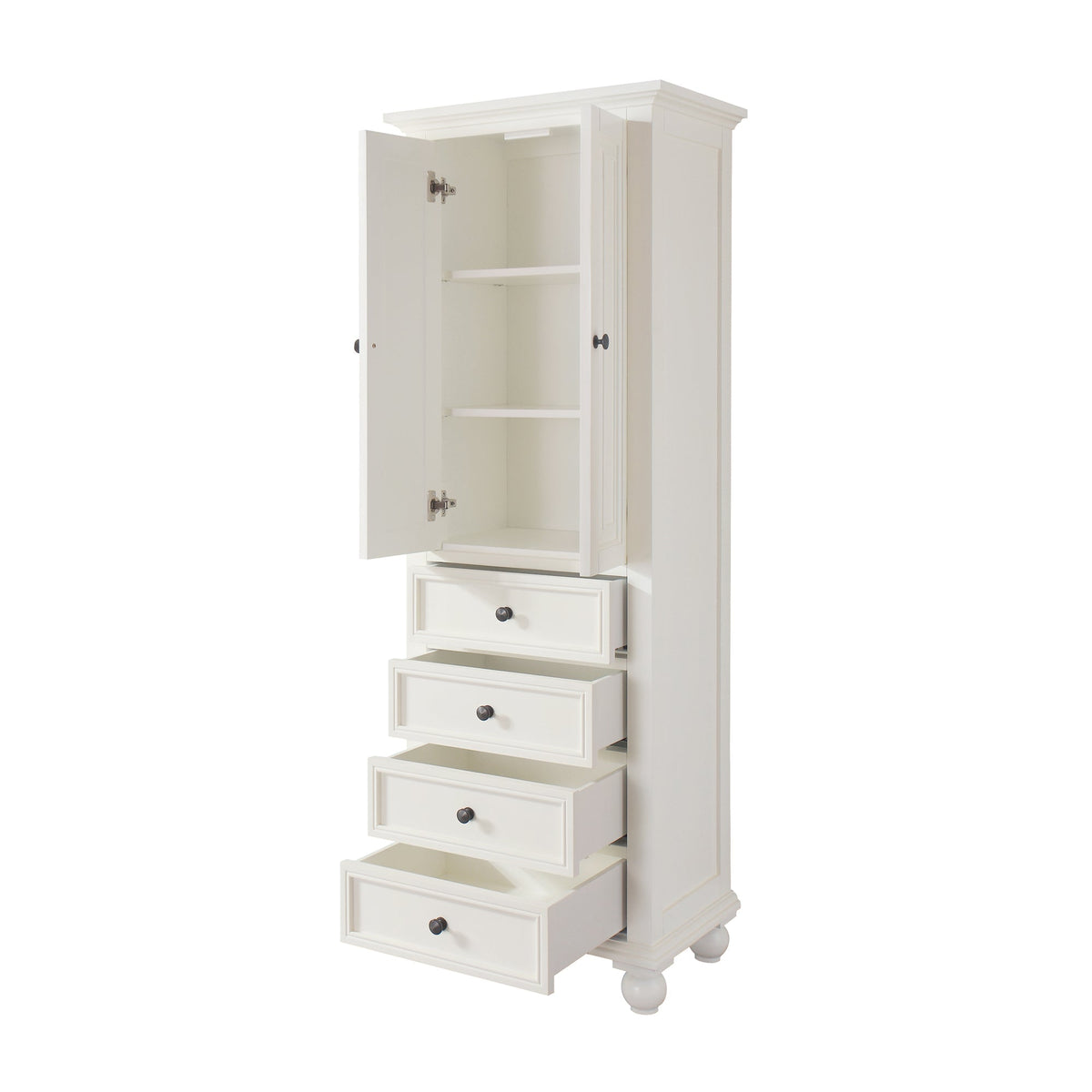 Avanity Thompson 24-in W x 68-in H x 16-in D Charcoal Glaze Poplar Freestanding Linen Cabinet
