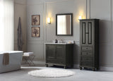 Avanity Thompson 24-in W x 68-in H x 16-in D Charcoal Glaze Poplar Freestanding Linen Cabinet