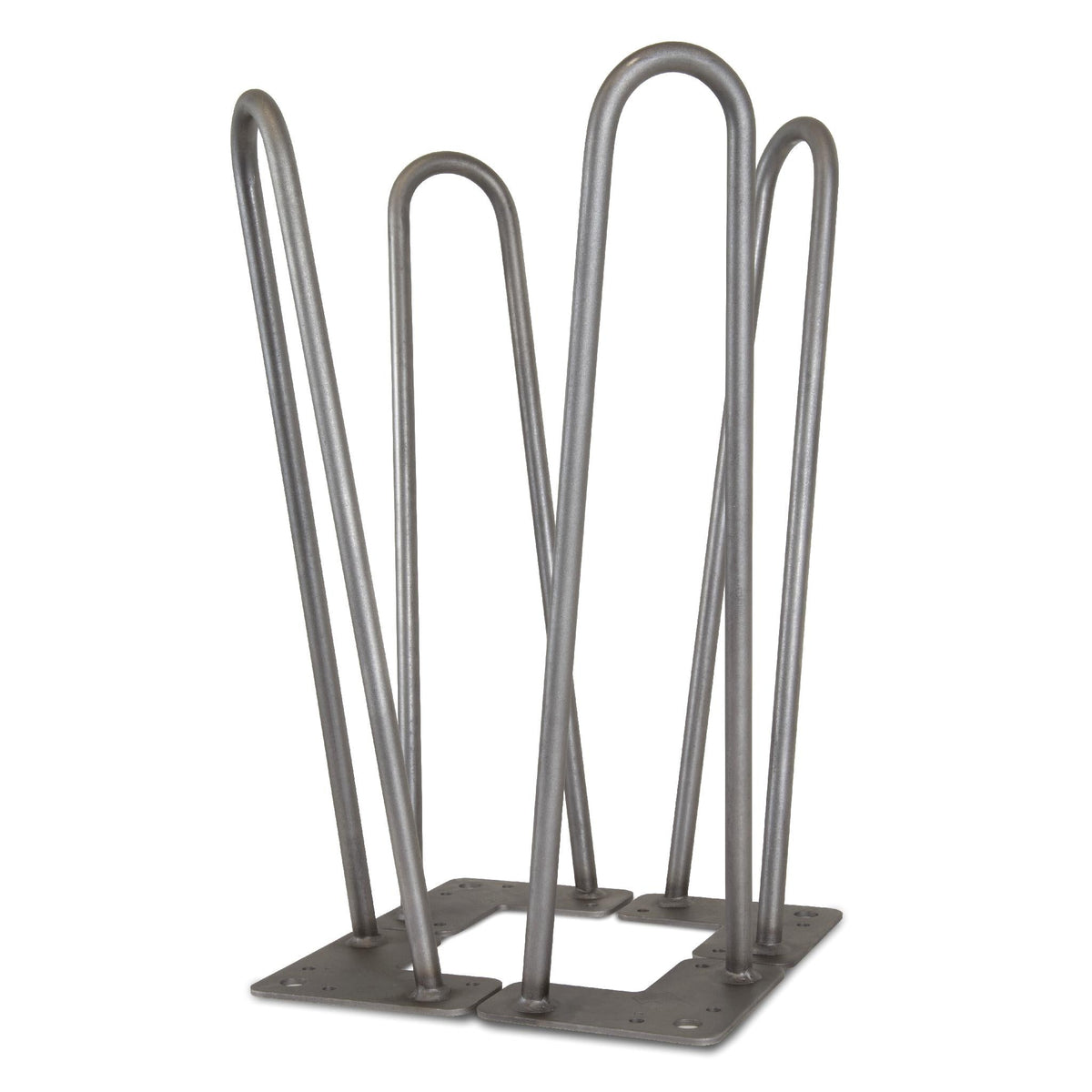 WEN 1/2 in. Diameter x 16 in. Mid‑Century Modern Raw Steel Hairpin Table Legs (4-Pack)