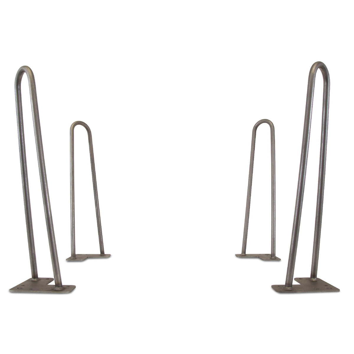 WEN 1/2 in. Diameter x 16 in. Mid‑Century Modern Raw Steel Hairpin Table Legs (4-Pack)