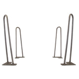 WEN 1/2 in. Diameter x 16 in. Mid‑Century Modern Raw Steel Hairpin Table Legs (4-Pack)