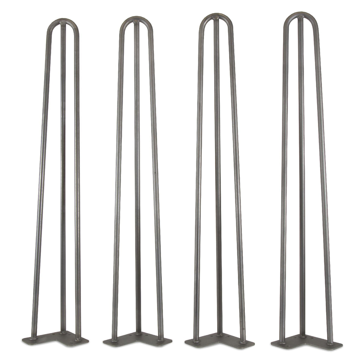 WEN 1/2 in. Diameter 28 in. Mid-Century Modern Raw Steel Hairpin Table Legs, 4-Pack