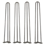 WEN 1/2 in. Diameter 28 in. Mid-Century Modern Raw Steel Hairpin Table Legs, 4-Pack