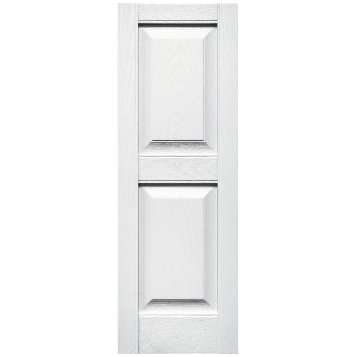 TopShield Raised Panel Shutters 001 White 12" x 35"
