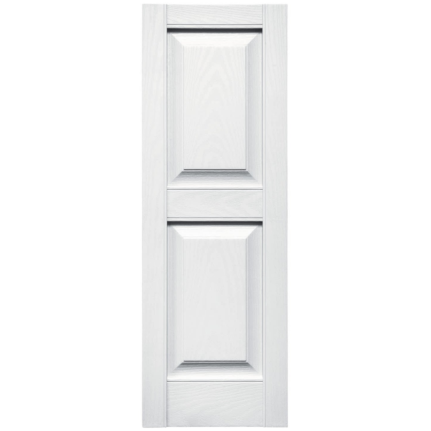 TopShield Raised Panel Shutters 001 White 12" x 35"