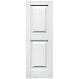 TopShield Raised Panel Shutters 001 White 12" x 35"