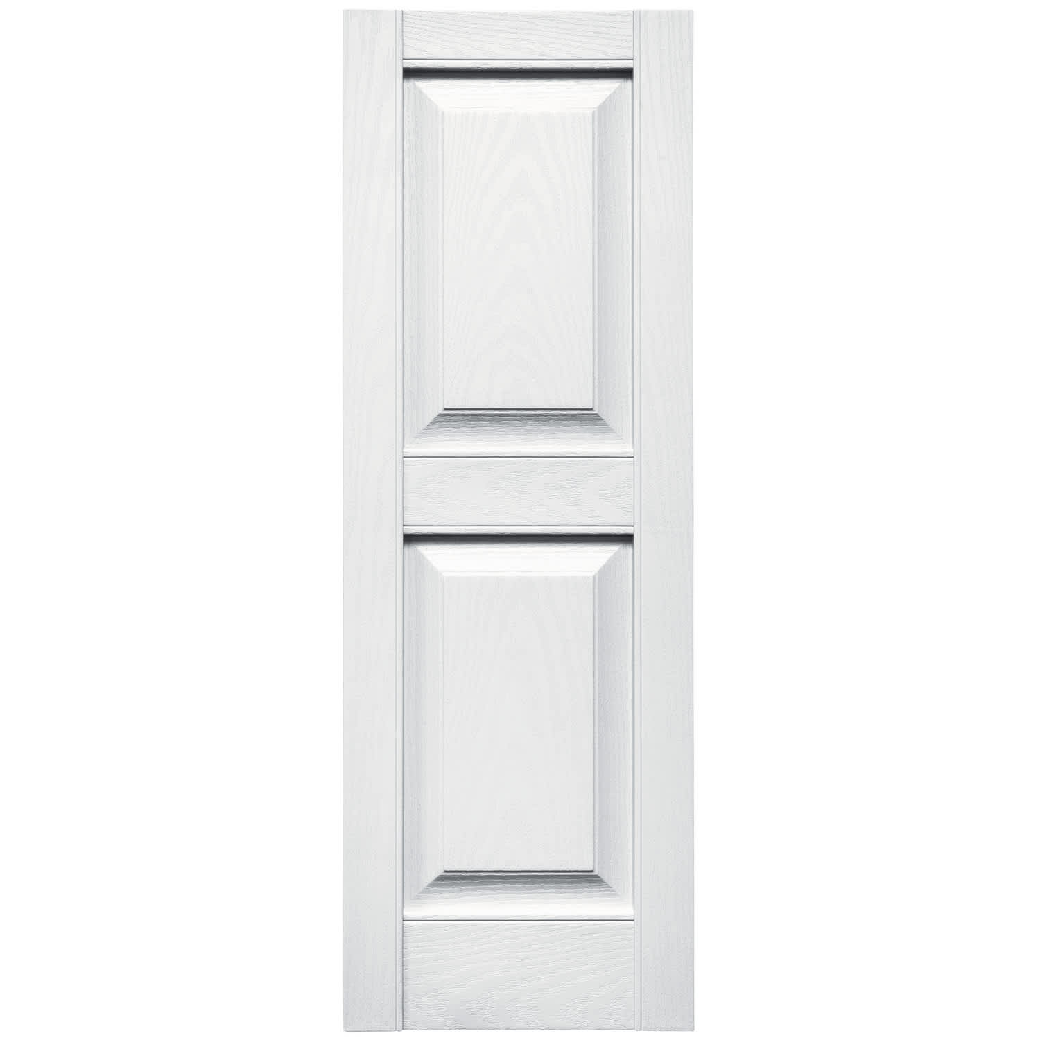 TopShield Raised Panel Shutters 001 White 12" x 35"