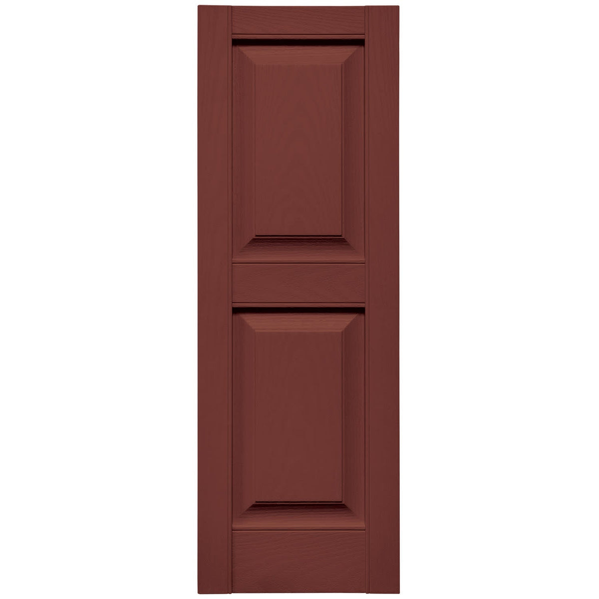 TopShield Raised Panel Shutters 027 Burgundy Red 12" x 35"
