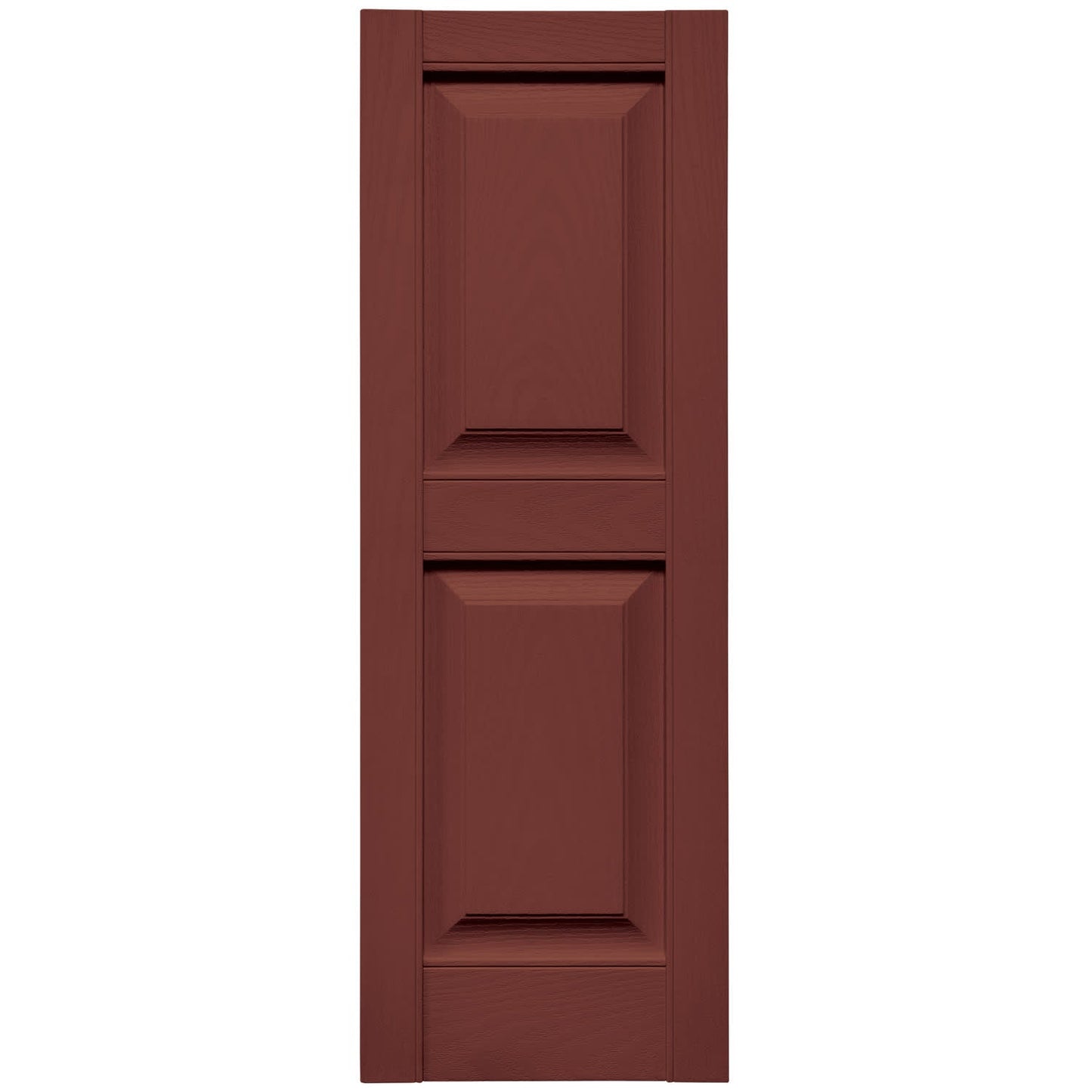 TopShield Raised Panel Shutters 027 Burgundy Red 12" x 35"