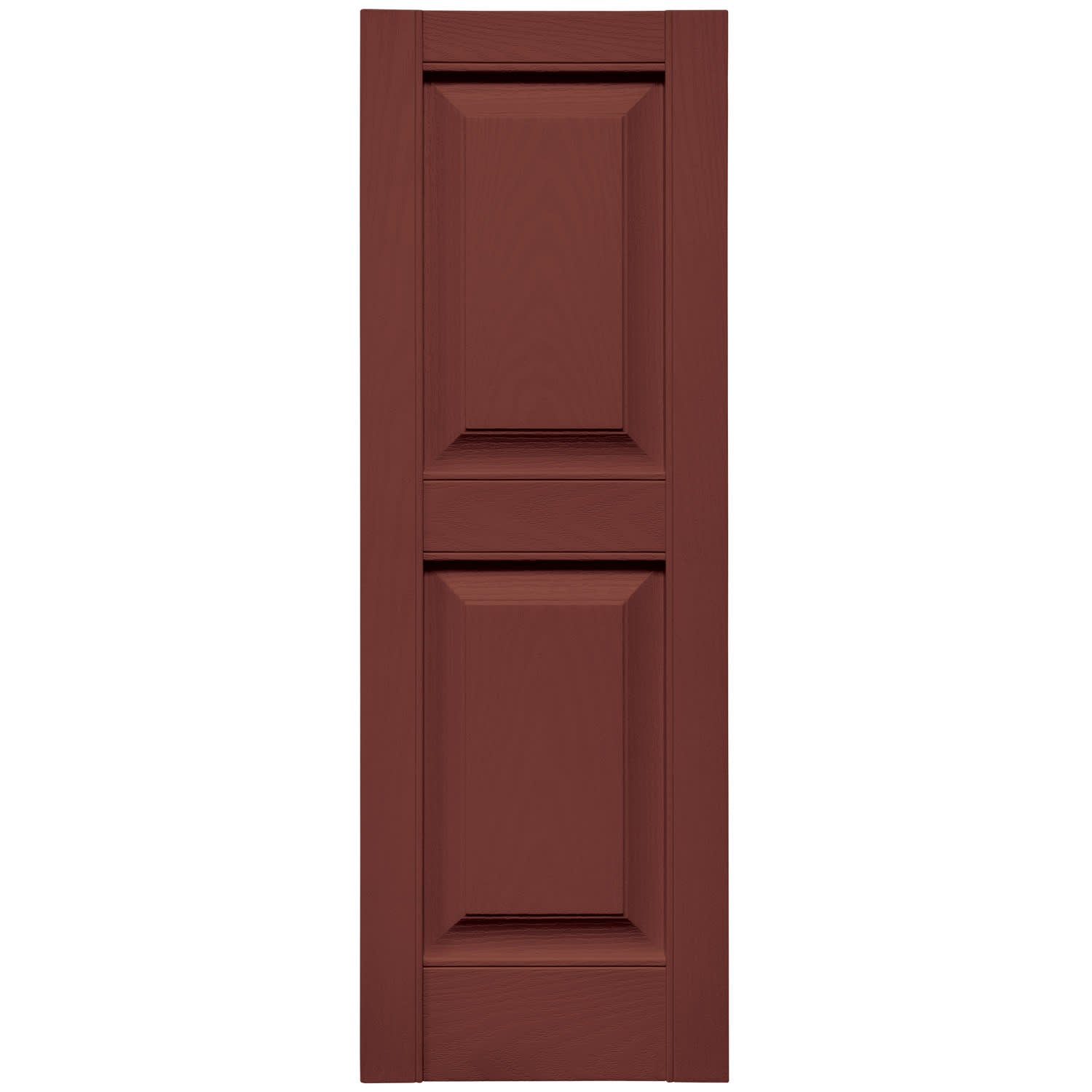 TopShield Raised Panel Shutters 027 Burgundy Red 12" x 35"