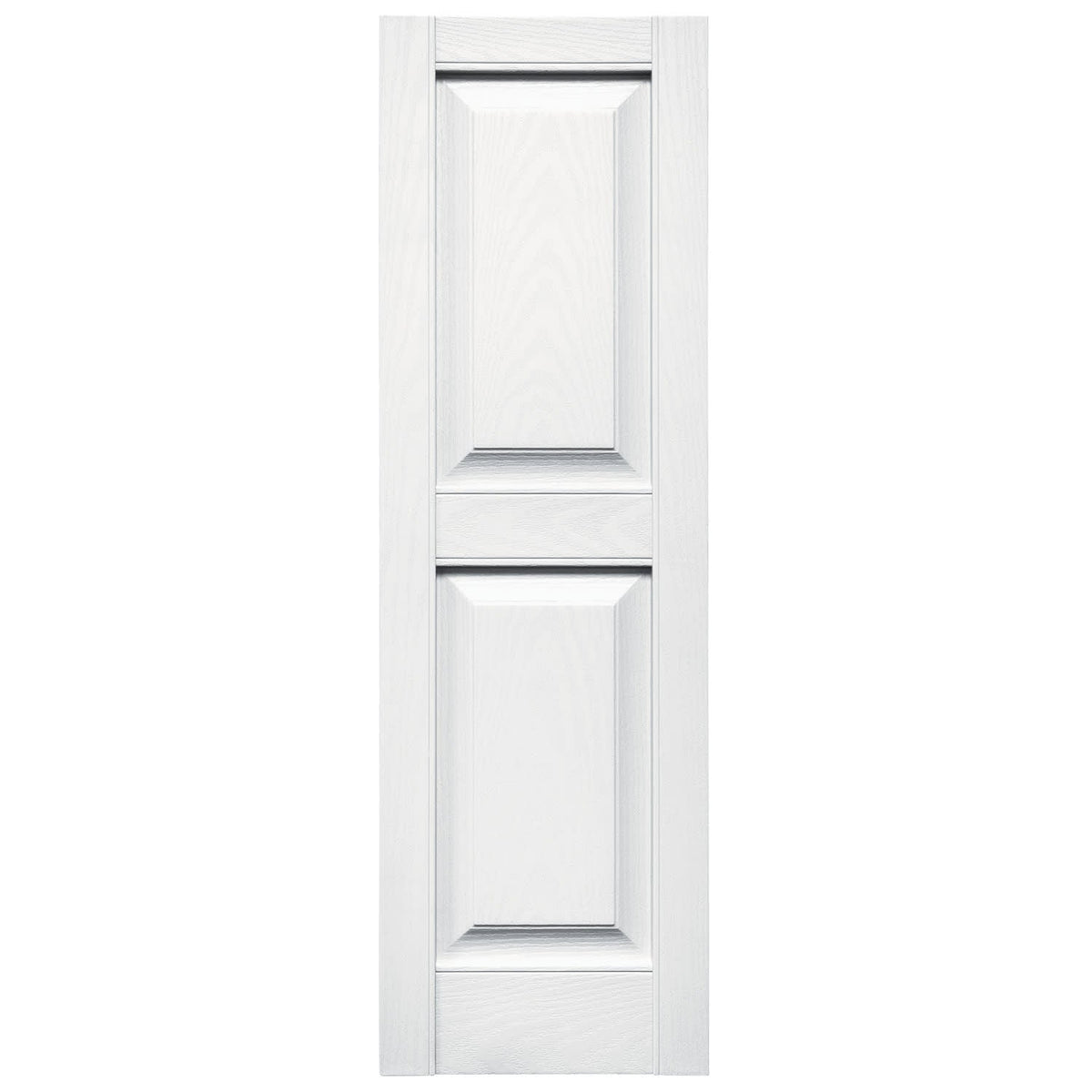 TopShield Raised Panel Shutters 001 White 12" x 39"
