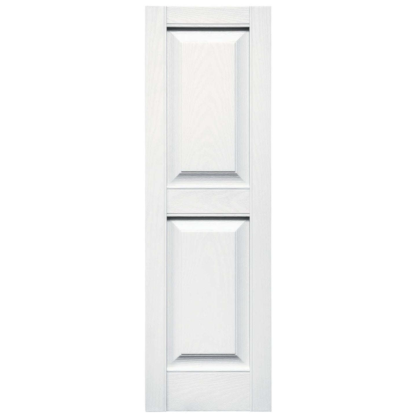 TopShield Raised Panel Shutters 001 White 12" x 39"