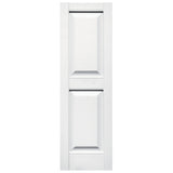 TopShield Raised Panel Shutters 001 White 12" x 39"