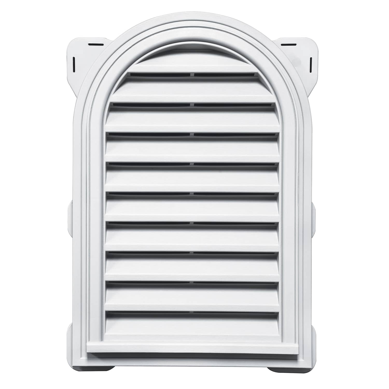 TopShield Round Top Gable Vent 001 White 14" x 22"