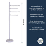 Allied Brass Floor Standing 49-in 4 Pivoting Swing Arm Towel Holder in Venetian Bronze