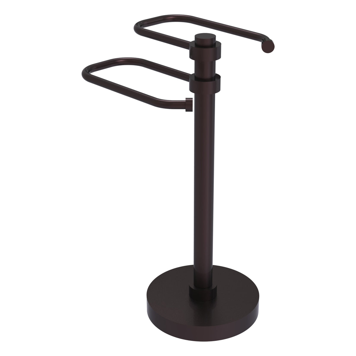 Allied Brass Free Standing Two Arm Guest Towel Holder in Antique Bronze