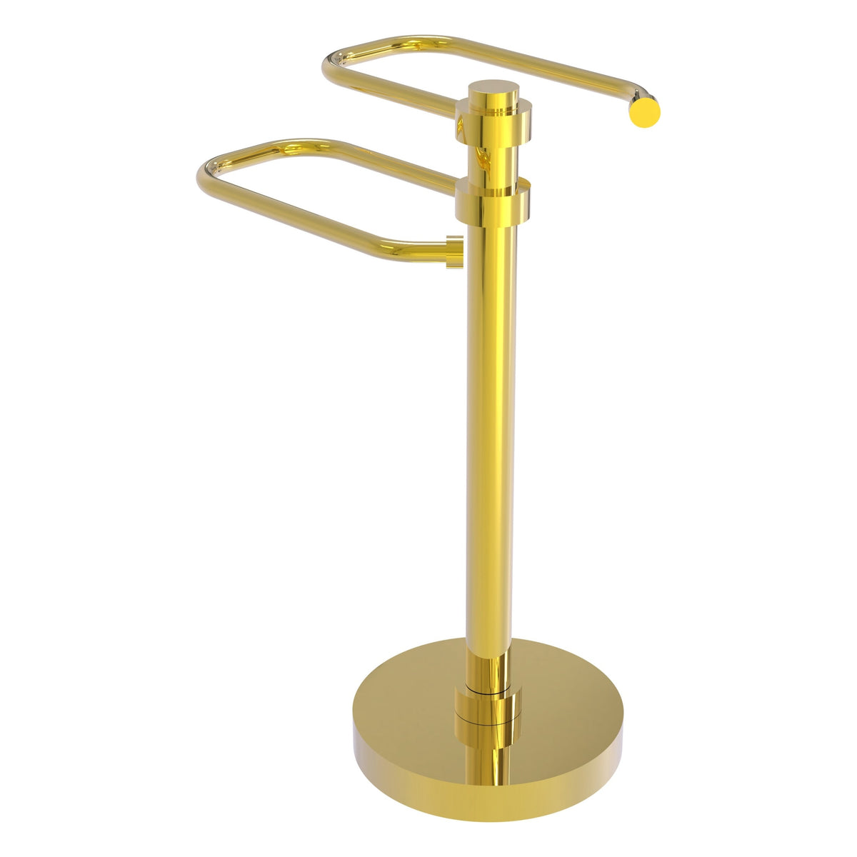 Allied Brass Free Standing Two Arm Guest Towel Holder in Polished Chrome