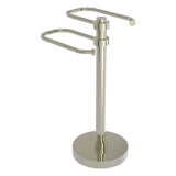 Allied Brass Free Standing Two Arm Guest Towel Holder in Polished Chrome