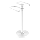 Allied Brass Free Standing Two Arm Guest Towel Holder in Polished Chrome