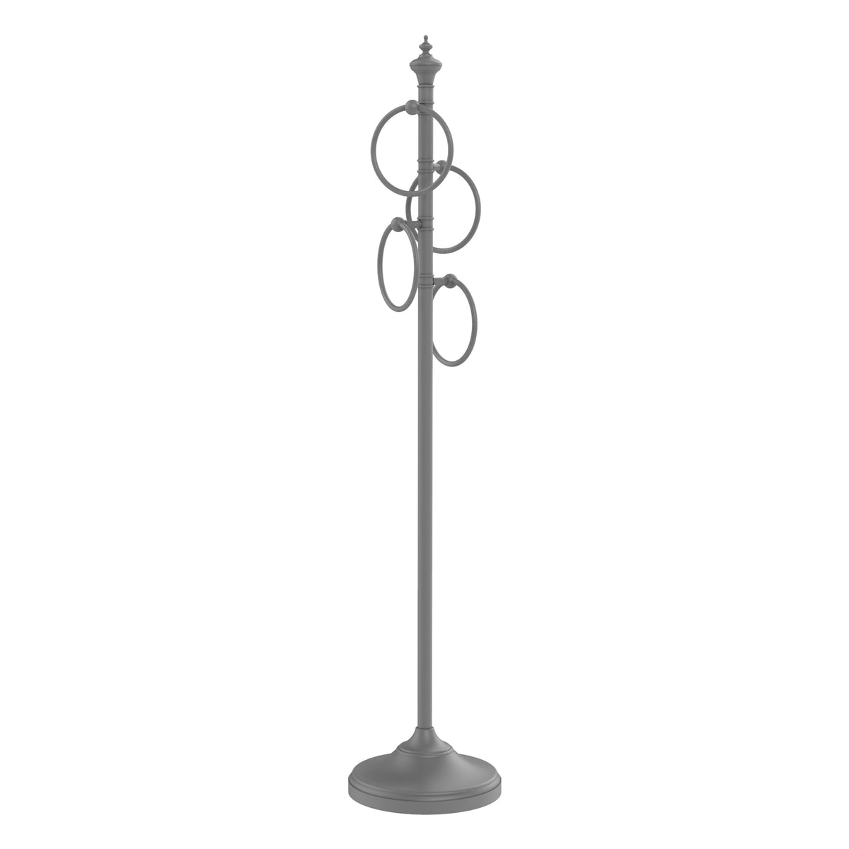 Allied Brass Oil-Rubbed Bronze Freestanding 4-Ring Towel Stand, Solid Brass, 49 in.
