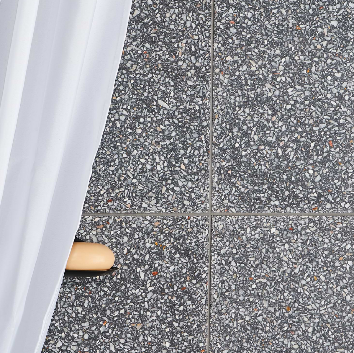 True Terrazzo Purbeck Gray 16x16 Polished Terrazzo Tile