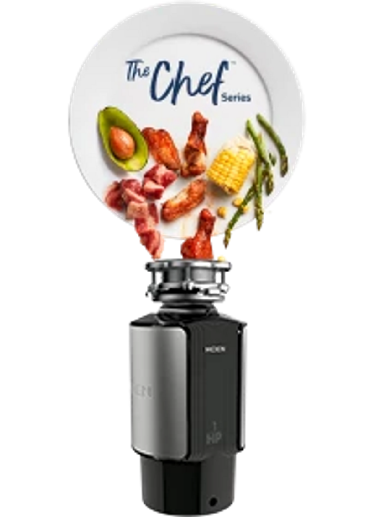 MOEN Chef Series 1 HP Continuous Feed Garbage Disposal with Sound Reduction and Universal Mount