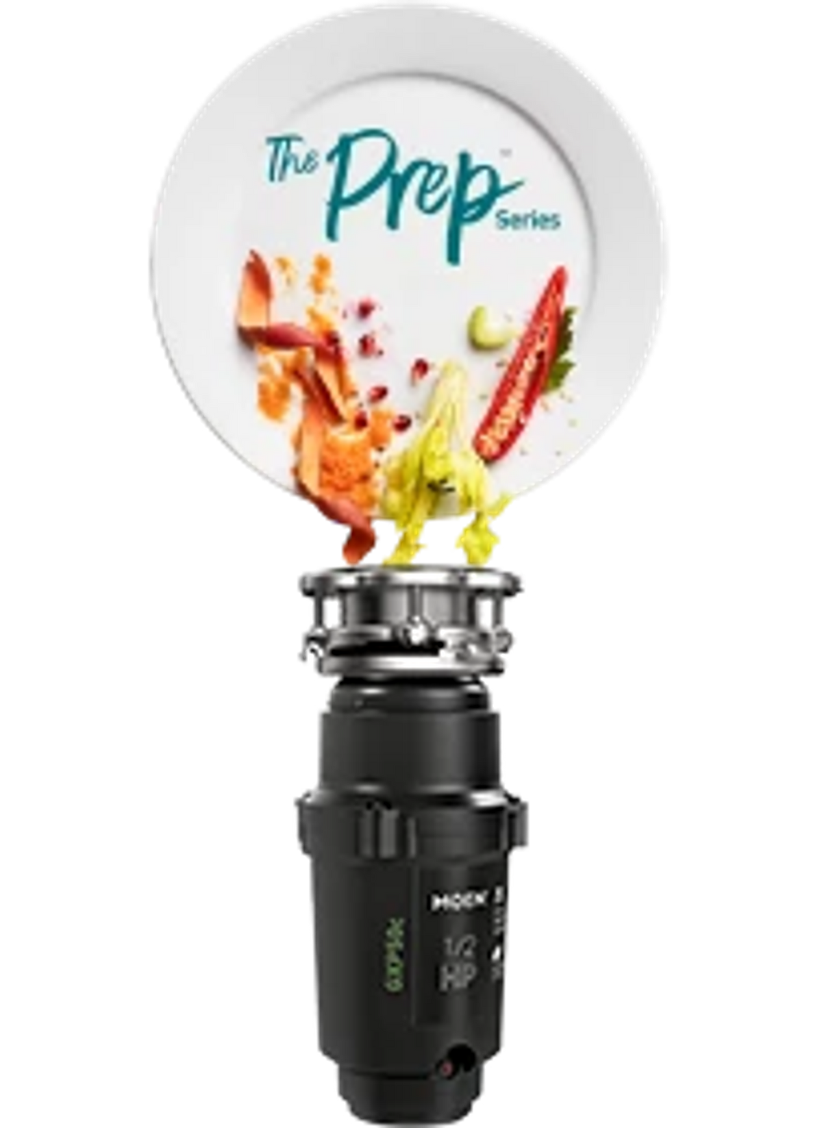 MOEN Prep Series 1/2 HP Continuous Feed Garbage Disposal including Stainless Drain Stopper