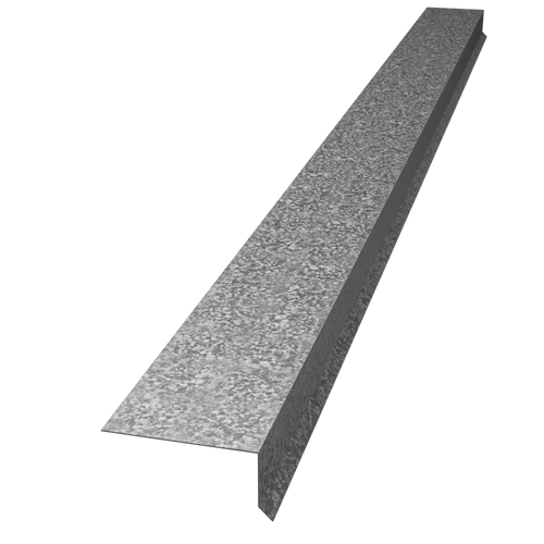 Able Sheet Metal 2" x 2" Grip Edge Drip Edge Flashing, 26 Gauge Galvanized Steel, 10 ft