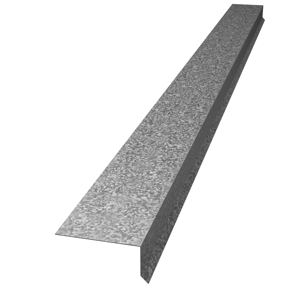 Able Sheet Metal 1 in. x 2 in. 5/12 Grip Edge Drip Edge Flashing, 28 Gauge, Brown, 10 ft. (SKU 14MIAG851B)
