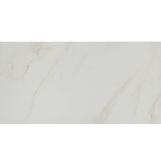 Tresana White Matte Porcelain Wall and Floor Tile - 12 x 24 in.